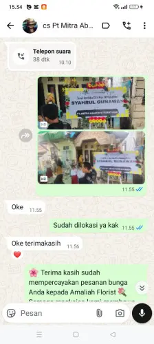 Testimonial Papan Bunga anggalan